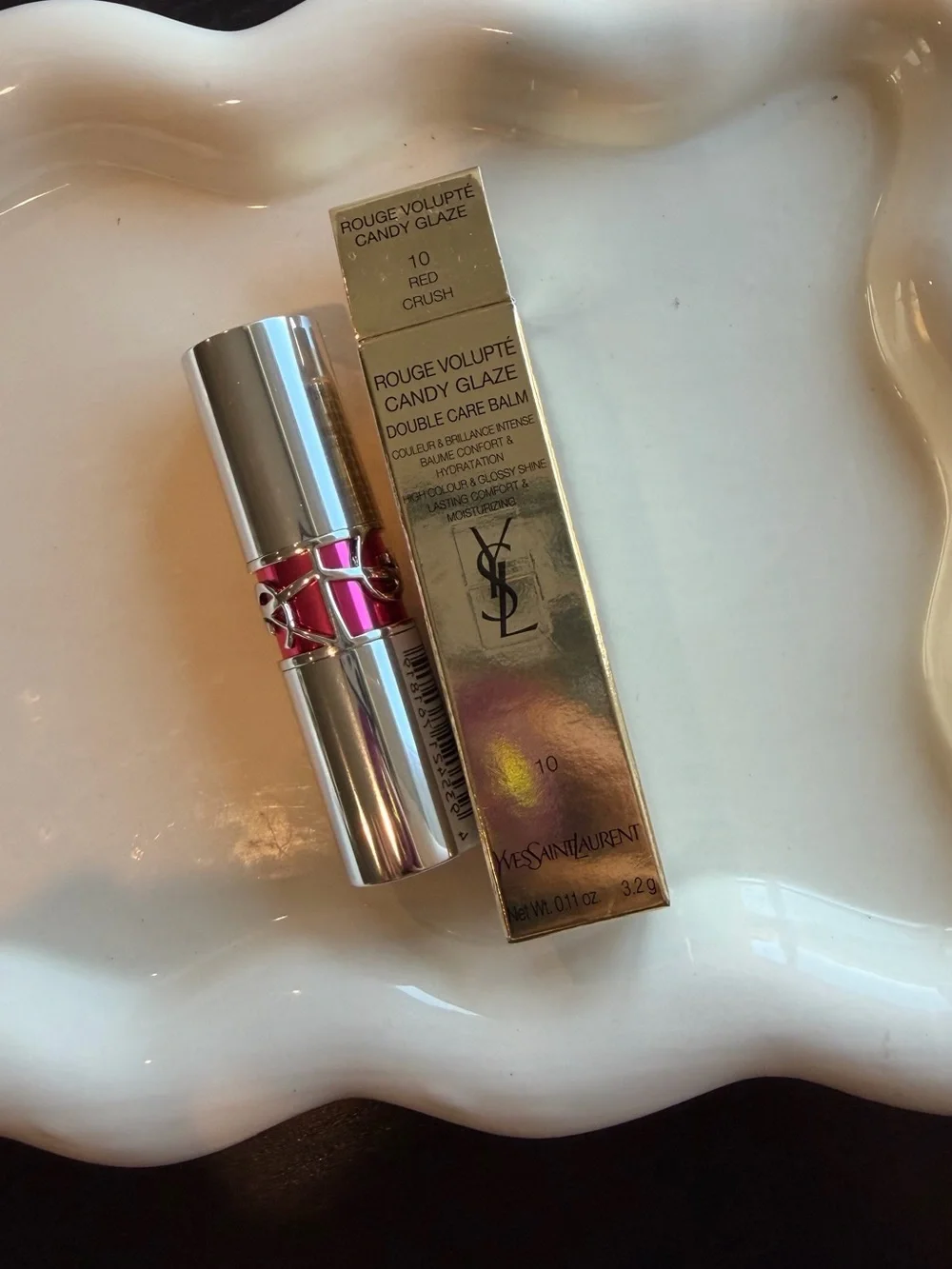 NIB YSL CANDY GLAZE LIP GLOSS STICK in 10 Red Crush